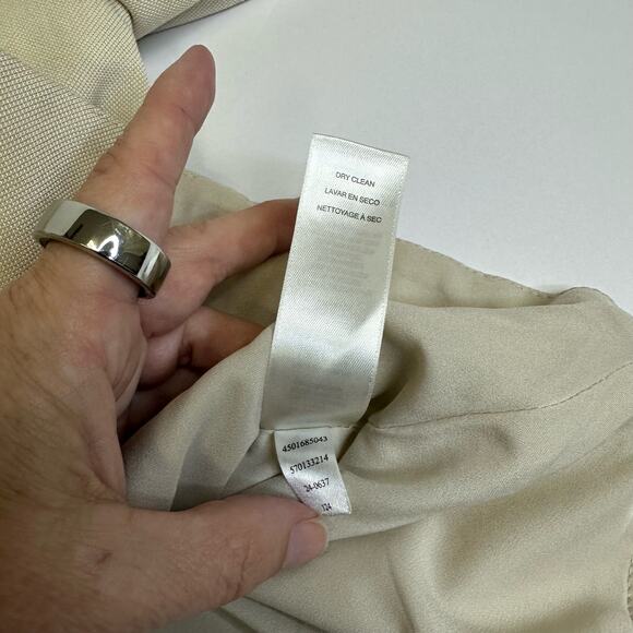 White House Black Market Beige Blazer Jacket Size 2 - Tailored Fitted Blazer - Picture 8 of 10